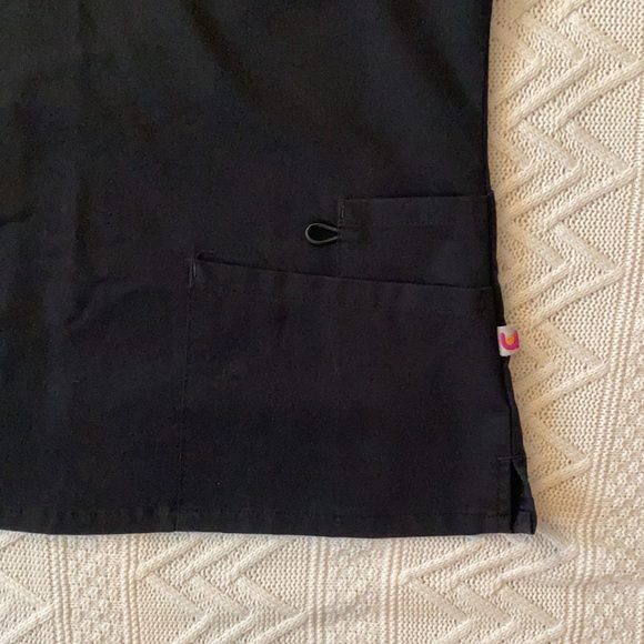 USED! Fair/Good Condition! Urbane Scrub Top! Black!! Sophie Mock Wrap Top! - Picture 3 of 6